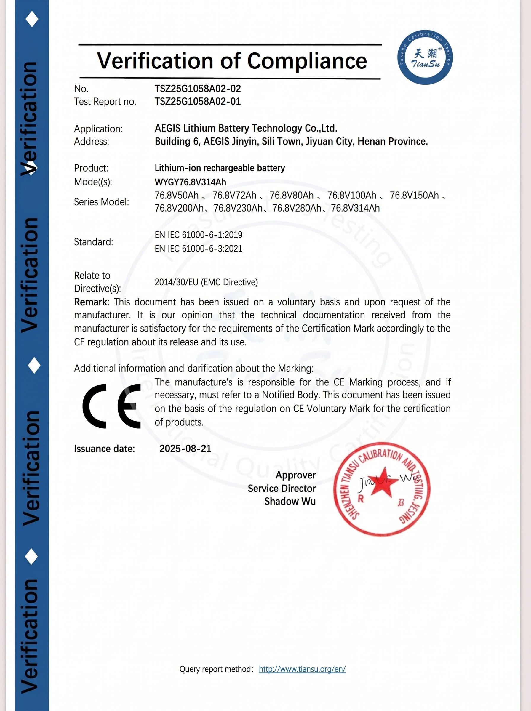 CE Certificate